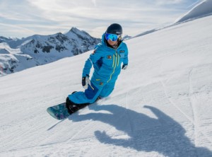Snowboarder auf der Piste